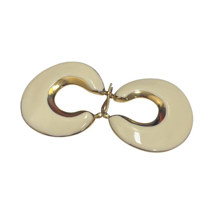 Orecchini Donna Le Gioie di Mavi Argento Smalto Beige ORE16/G51